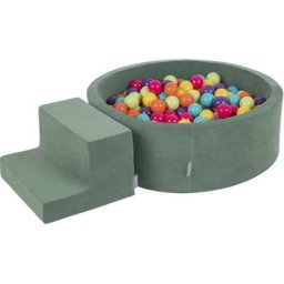 Velvet Aire De Jeux En Mousse Avec Rond Piscine à Balles Pour Enfants Piscine (200 Balles), Vert