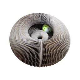 Griffoir pour chat, résistant, livré avec une balle-jouet, griffoir ondulé pour chat, griffoir