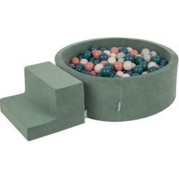 Velvet Aire De Jeux En Mousse Avec Rond Piscine à Balles Pour Enfants Piscine (200 Balles), Vert