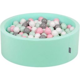 KiddyMoon 90X30cm/200 Balles ∅ 7Cm Piscine À Balles Pour Bébé Rond Fabriqué En UE,