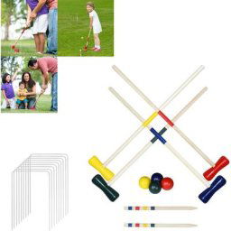 Matériel de crossfit Jeu de Croquet Jeu de Croquet Jeu de Croquet pour 4 Joueurs avec Pegs Hengmei