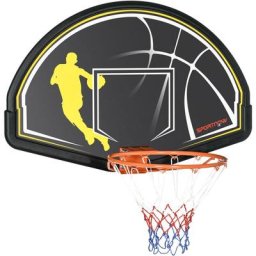 Sportnow - Panier de basket-ball mural avec ressort - panneau de basket à accrocher - visserie