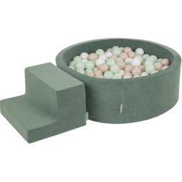 KiddyMoon Velvet Aire De Jeux En Mousse Avec Rond Piscine À Balles Pour Enfants Piscine (200