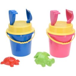 Ensemble seau de plage enfant 17cm avec 5 accessoires