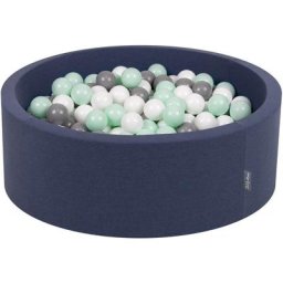 90X30cm/300 Balles ∅ 7Cm Piscine à Balles Pour Bébé Rond Fabriqué En ue, Bleu
