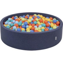 Piscine à Balles 120X30cm/200 Balles Grande Rond Pour Bébé, Bleu Foncé:Vert