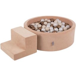 Velvet Aire De Jeux En Mousse Avec Rond Piscine à Balles Pour Enfants Piscine (200 Balles), Rose