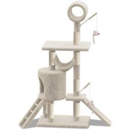 Vounot - Arbre à Chat 154cm avec Griffoir Plateforme Niche xxl Beige