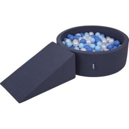 Aire De Jeux En Mousse Avec Rond Piscine à Balles (100 Balles) Pour Enfants, Bleu