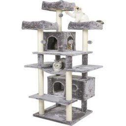 Grand arbre à chat, taille xxl, 175 cm, stable, avec 3 grandes plateformes d'observation, pour