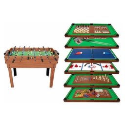 Table Multi Jeux 20 en 1 sur Pied, Multifonction avec Plateaux Modulables et Accessoires pour 20