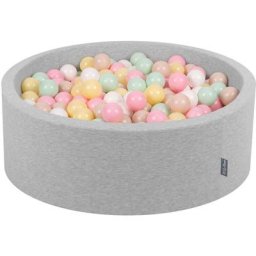 90X30cm/300 Balles ∅ 7Cm Piscine à Balles Pour Bébé Rond Fabriqué En ue, Gris Clair:Beige