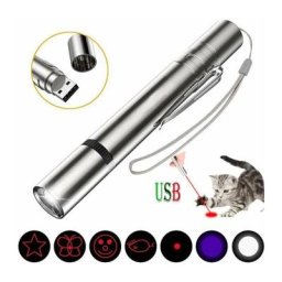 Pointeur Laser Jouet pour Chat 115x16mm Couleur de Argent Fuienko
