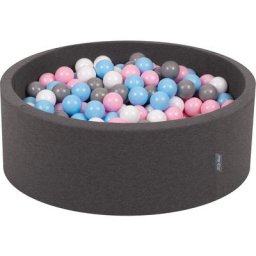 90X30cm/200 Balles ∅ 7Cm Piscine à Balles Pour Bébé Rond Fabriqué En ue, Gris