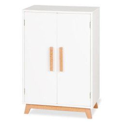 Pinolino - Armoire de poupée 'Marit', 4 pièces - blanc/nature