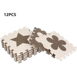 Dyhf - 12 Pcs Dalles Mousse Doux Tapis pour Enfants Bébé Puzzle Tapis en Mousse eva Activité Tapis