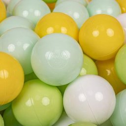 300 ∅ 7Cm Balles Colorées Plastique Pour Piscine Enfant Bébé Fabriqué En eu, Blanc/Menthe/Vert