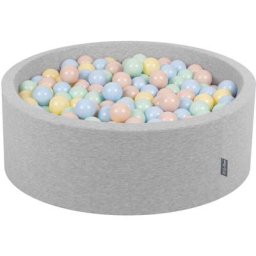90X30cm/300 Balles ∅ 7Cm Piscine à Balles Pour Bébé Rond Fabriqué En ue, Gris Clair:Beige
