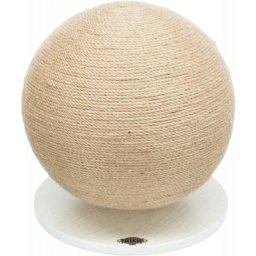 Animallparadise - Griffoir boule, forme rond pour chat monté sur plateau. Beige