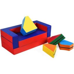 Costway - Canapé pour Enfants Convertible 4 en 1 Meubles pour Enfants Puzzle et Table de Jeux