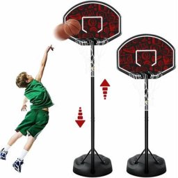 Daccormax - Panier de basket, hauteur réglable de 7pieds-8.5 pieds, panier de basket exterieur,