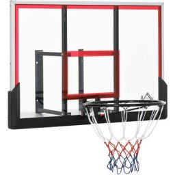 Homcom - Panier de basket-ball mural avec ressort - panneau de basket à accrocher - visserie