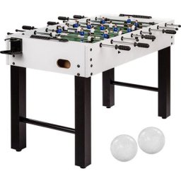 Baby-foot Glasgow, 5 décors, 2 ballons inclus, 2 porte-boissons, pieds réglables en hauteur,
