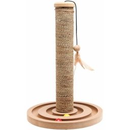 Flamingo - Griffoir pour chats avec jouet bille Brigitte 30x44 cm 560146 Beige