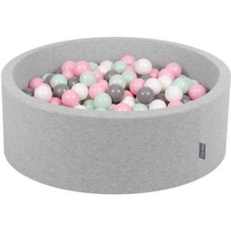 90X30cm/300 Balles Piscine à Balles Pour Bébé Rond Fabriqué En ue, Gris