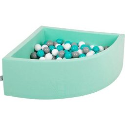 90X30cm/200 Balles Piscine à Balles ∅ 7Cm Pour Bébé Quart Angulaire Fabriqué En ue, Menthe :