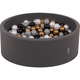 90X30cm/200 Balles ∅ 7Cm Piscine à Balles Pour Bébé Rond Fabriqué En ue, Gris
