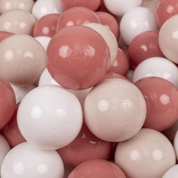KiddyMoon 100 Balles/7Cm Balles Colorées Plastique Pour Piscine Enfant Bébé Fabriqué En EU, Beige