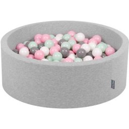 90X30cm/200 Balles Piscine à Balles Pour Bébé Rond Fabriqué En ue, Gris