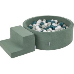 Velvet Aire De Jeux En Mousse Avec Rond Piscine à Balles Pour Enfants Piscine (200 Balles), Vert