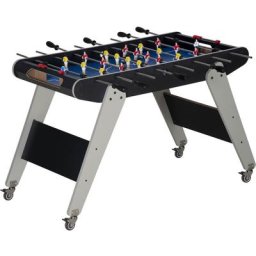 Baby-foot table de Babyfoot avec roulettes dim. 114,5L x 87l x 68,5H cm 2 balles fournies MDF noir