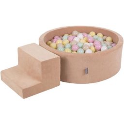 Velvet Aire De Jeux En Mousse Avec Rond Piscine à Balles Pour Enfants Piscine (200 Balles), Rose