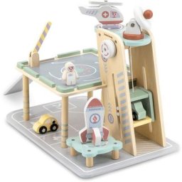 Parking en bois Montessori, avec deux étages, jouets pour enfants pour garçons et filles, comprend