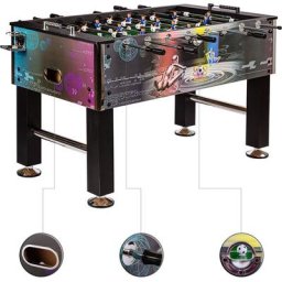 Table de baby-foot Leeds en 6 couleurs, incl. 4 ballons + 2 porte-boissons, env. 60 kg - Décor