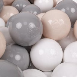 200 Balles/7Cm Balles Colorées Plastique Pour Piscine Enfant Bébé Fabriqué En eu, Beige