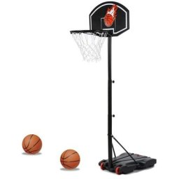 Idmarket - Panier de basket sur pied hauteur réglable - Noir