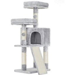 Songmics - feandrea Arbre à chat, Tour poteaux à gratter 115 cm, Gris Clair par PCT141W01 - Gris