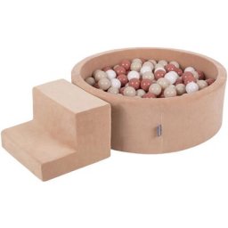 Velvet Aire De Jeux En Mousse Avec Rond Piscine à Balles Pour Enfants Piscine (200 Balles), Rose