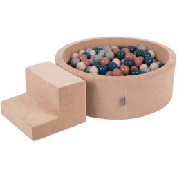 Velvet Aire De Jeux En Mousse Avec Rond Piscine à Balles Pour Enfants Piscine (200 Balles), Rose