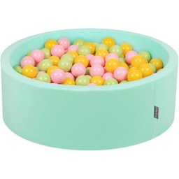 90X30cm/200 Balles ∅ 7Cm Piscine à Balles Pour Bébé Rond Fabriqué En ue, Menthe:Vert