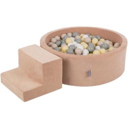 Velvet Aire De Jeux En Mousse Avec Rond Piscine à Balles Pour Enfants Piscine (200 Balles), Rose