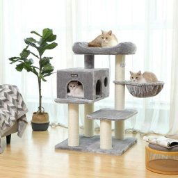 Feandrea Arbre à Chat, avec Plate-Forme d'Observation xxl, Hamac, Grande Grotte, Troncs épais en