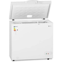 Congélateur Coffre Blanc 197 litres 82w Avec 1 Panier Serrure Classe a+ -28°C - Blanc