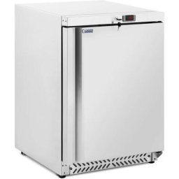 Congélateur Armoire Vertical Professionnel Avec Inserts 170 l Acier Inox 215 w - Argent