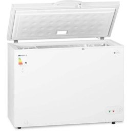 Congélateur Coffre Blanc 252 litres 85w Avec 1 Panier Serrure Classe a+ -28°C - Blanc