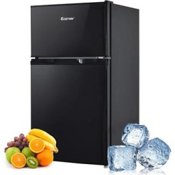 Combiné Réfrigérateur et Congélateur Réfrigérateur 59L Congélateur 28L avec 2 Tablettes Verre et
